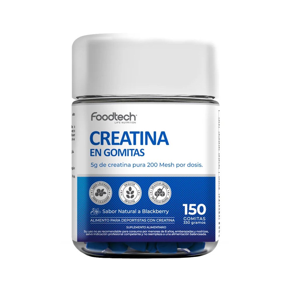 Creatina monohidratada Foodtech gomitas 150 gummies
