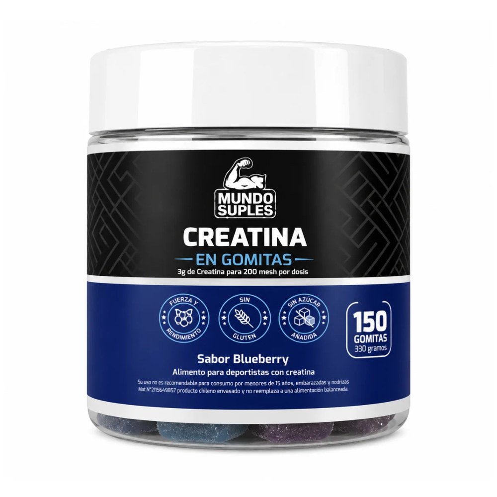 Creatina monohidratada Mundo Suples gomitas 150 unidades