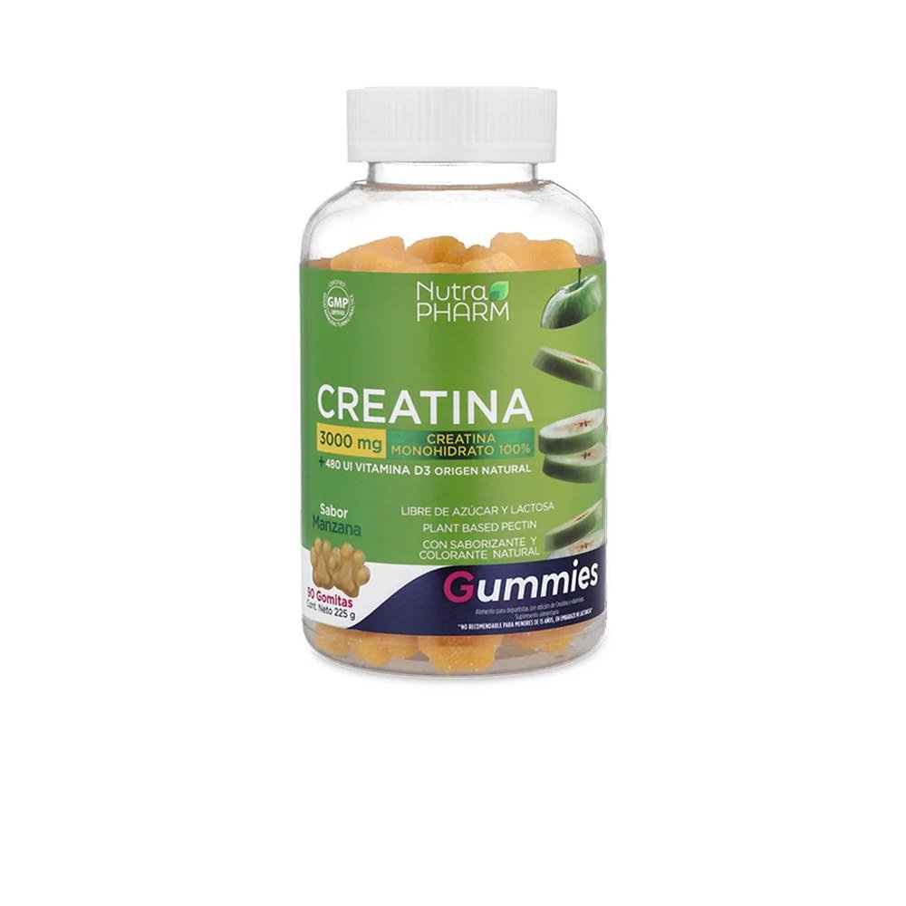 Creatina monohidratada Nutrapharm 3000 mg 90 gomitas